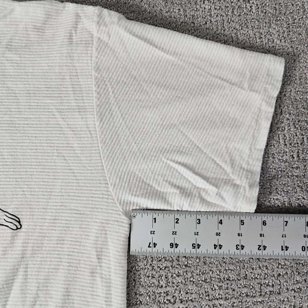 Warner Bros Big Sleeping White Ribbed T Shirt One Size Fits All Bugs Bunny Taz - Picture 9 of 10